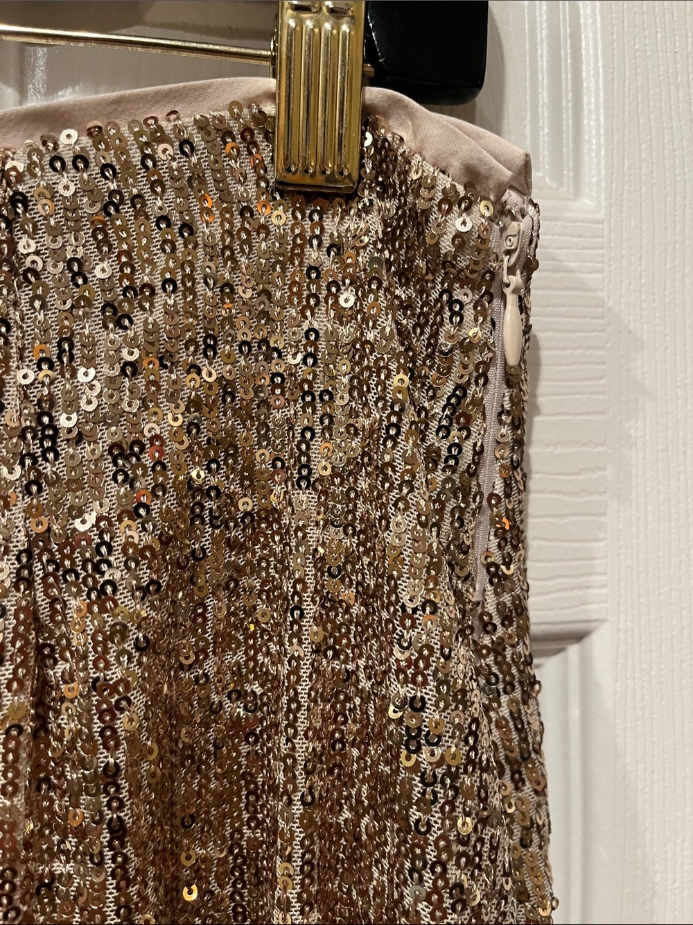 ON 34th Gold Sequined Midi Skirt - Picture 2 of 4